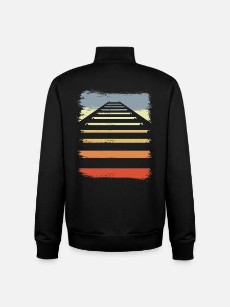 Railway tracks - Unisex Organic Zip Sweatshirt by Stanley/Stella - black
