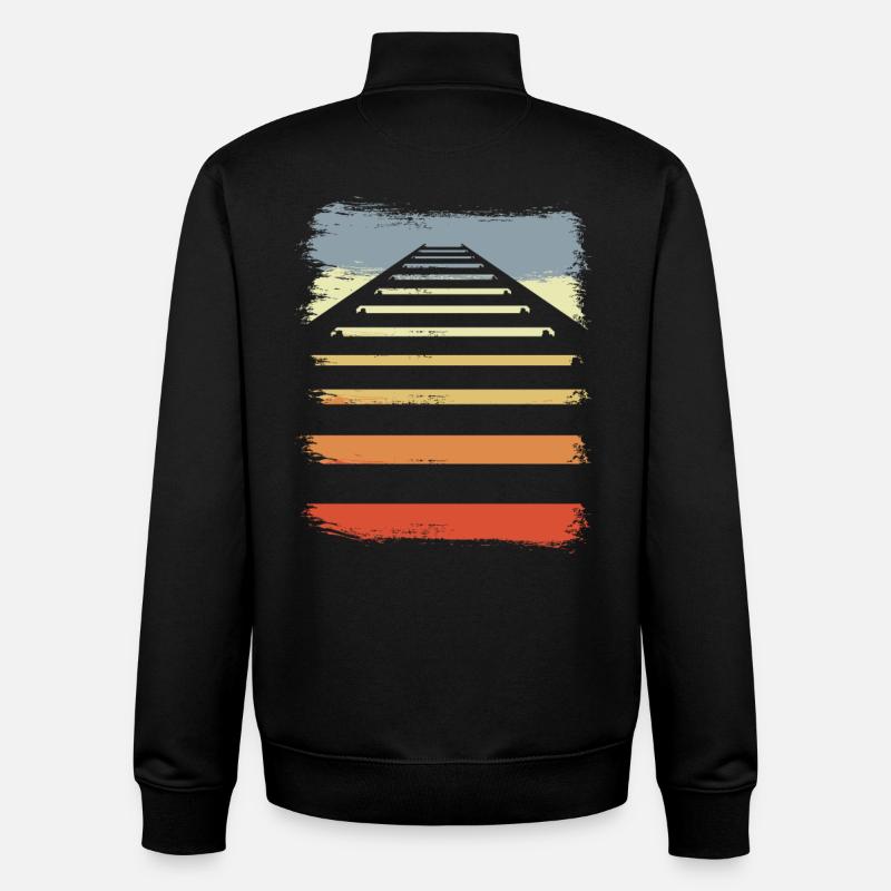 Bahngleise - Unisex Organic Zip Sweatshirt von Stanley/Stella - Schwarz