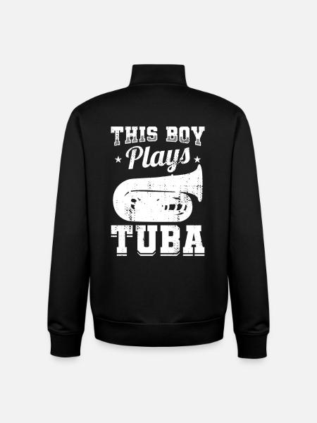 Tuba boy - Unisex Organic Zip Sweatshirt by Stanley/Stella - black