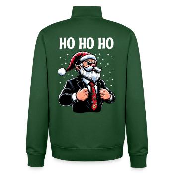 Chef Imp Ho Ho Ho Ho - Unisex Organic Zip Sweatshirt by Stanley/Stella - bottle green - Back - AI Model Male 185 dark (185cm)