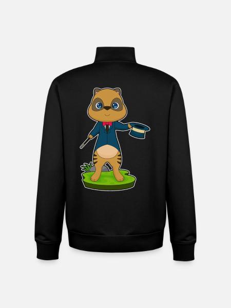 Meerkat Wizard Wand - Unisex Organic Zip Sweatshirt by Stanley/Stella - black