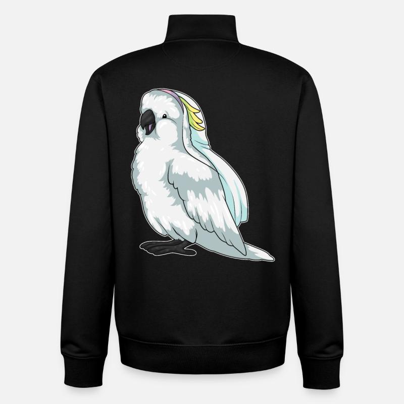 Voile de mariée perroquet mariage - Sweat zippé unisexe en coton bio Stanley/Stella - noir