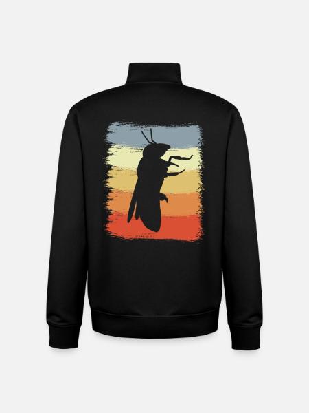 Abeille rétro - Sweat zippé unisexe en coton bio Stanley/Stella - noir