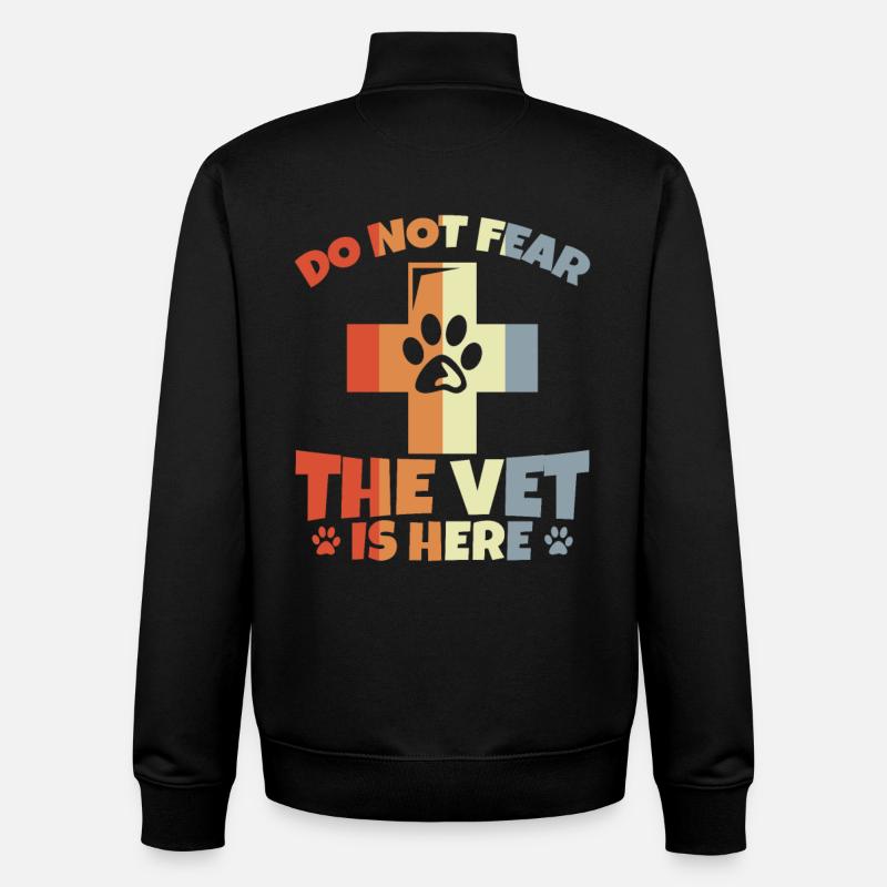 Blague vétérinaire - Sweat zippé unisexe en coton bio Stanley/Stella - noir