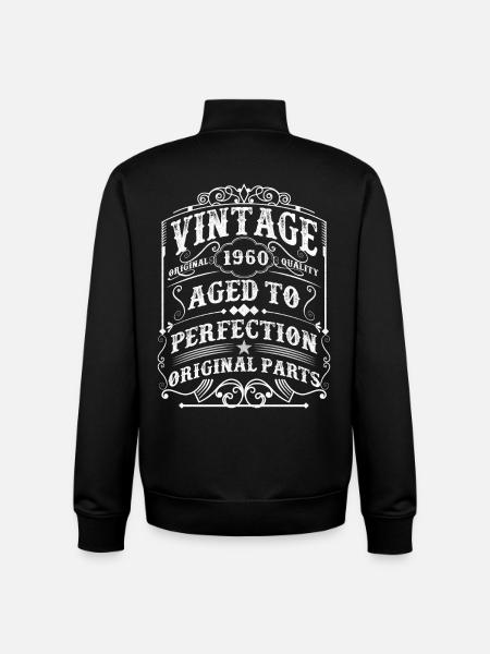 Vintage 1960 's Uomo Mito Leggenda 63 ° Compleanno Camicia - Felpa unisex con zip in cotone biologico di Stanley/Stella - nero