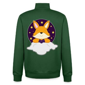Fox Clouds - Unisex Organic Zip Sweatshirt by Stanley/Stella - bottle green - Back - AI Model Male 185 dark (185cm)