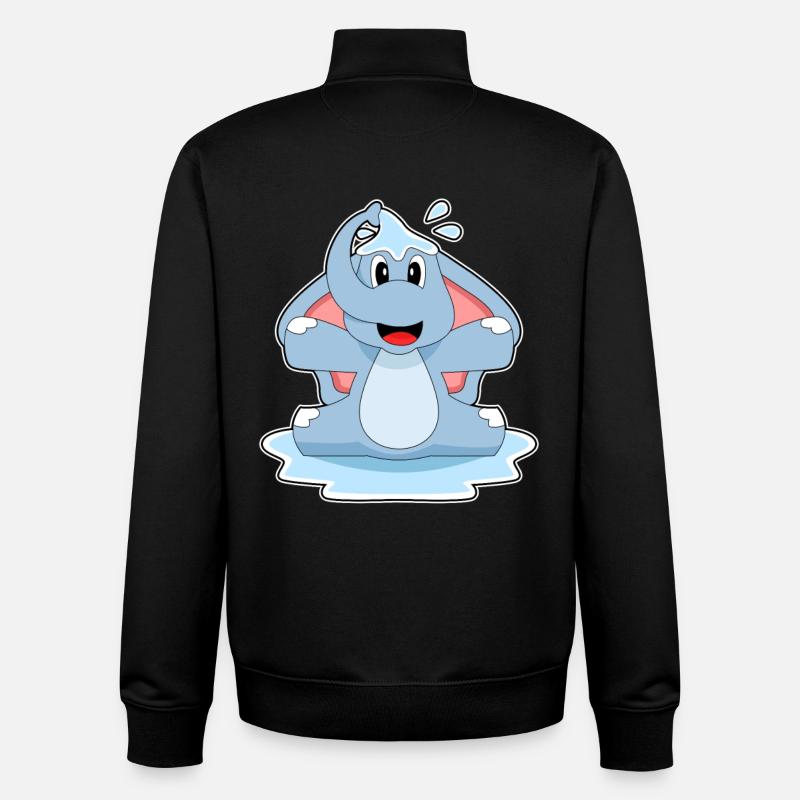 Elephant Water - Unisex Organic Zip Sweatshirt by Stanley/Stella - black