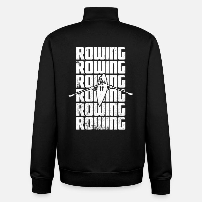 Lustiges Rudern - Unisex Organic Zip Sweatshirt von Stanley/Stella - Schwarz