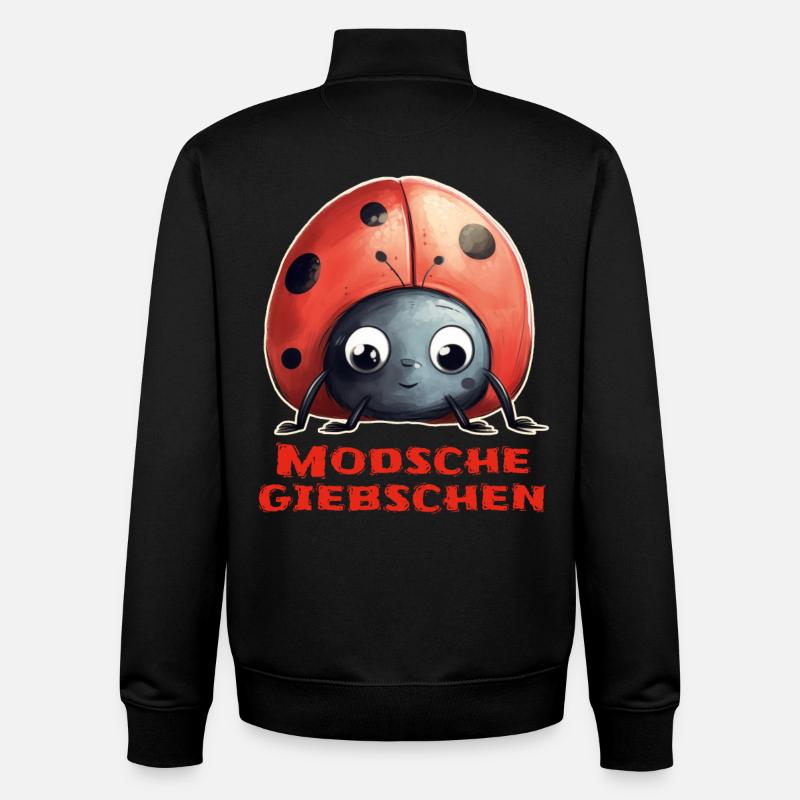 Modschegiebchen Marienkäfer - Unisex Organic Zip Sweatshirt von Stanley/Stella - Schwarz