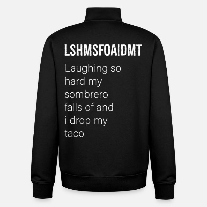 lshmsfoaidmt laughing funny shirt - Sweat zippé unisexe en coton bio Stanley/Stella - noir