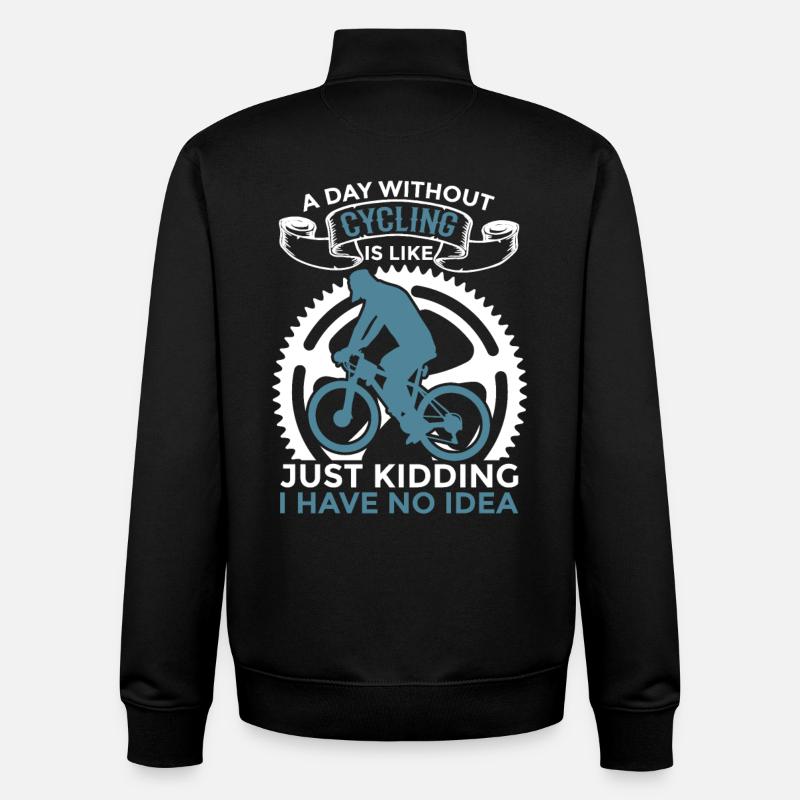 Motivation à vélo - Sweat zippé unisexe en coton bio Stanley/Stella - noir