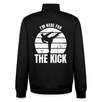Funny Karate Saying - Unisex Organic Zip Sweatshirt by Stanley/Stella - black - Back - AI Model Male 185 light (185cm)