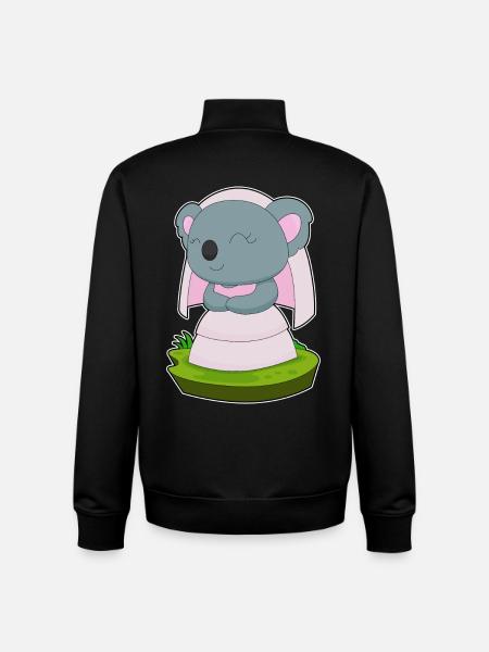 Koala Bridal Veil Wedding - Unisex Organic Zip Sweatshirt by Stanley/Stella - black