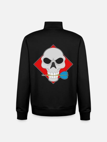 Skull Dart Dart - Unisex Organic Zip Sweatshirt by Stanley/Stella - black