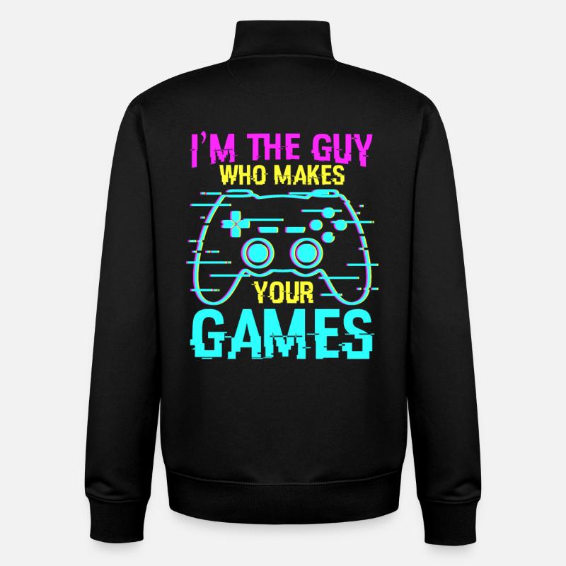 Game Programmer Saying - Unisex Organic Zip Sweatshirt by Stanley/Stella - black