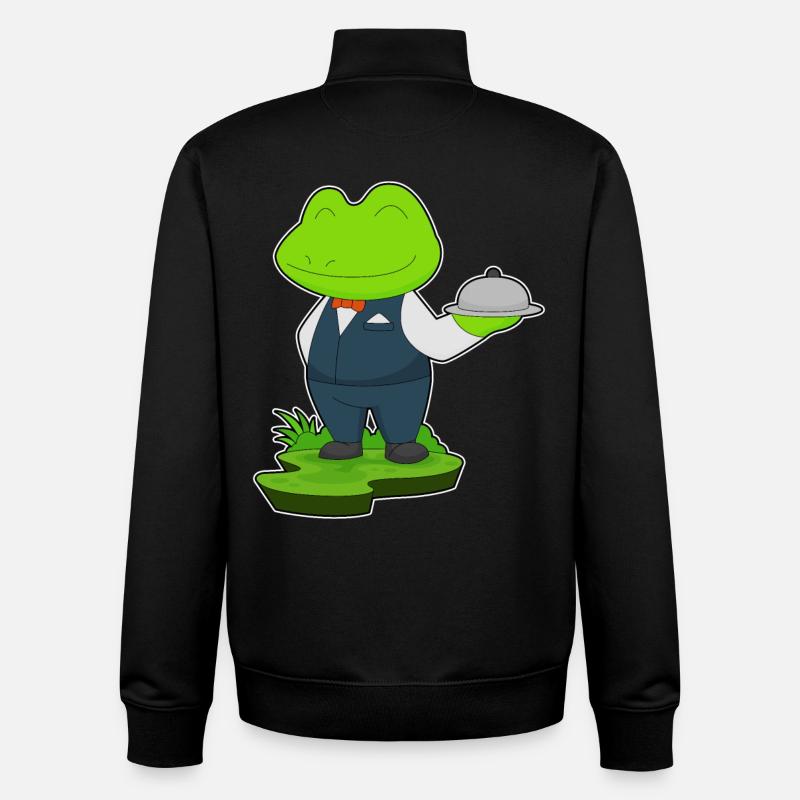 Frosch Koch Servierglocke Kochen - Unisex Organic Zip Sweatshirt von Stanley/Stella - Schwarz