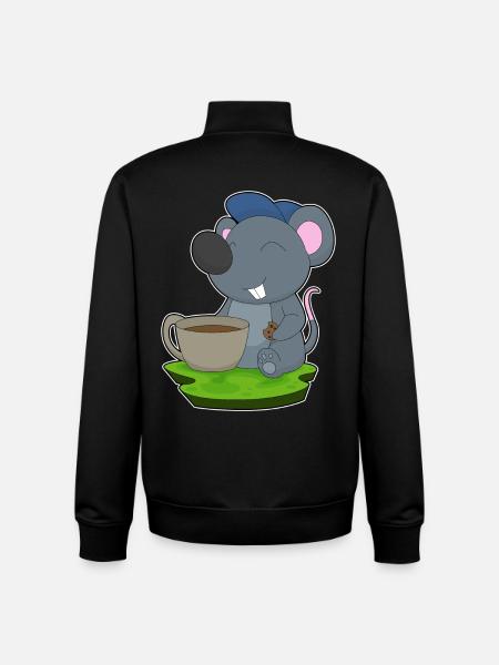 Mouse Coffee Mug - Unisex Organic Zip Sweatshirt by Stanley/Stella - black