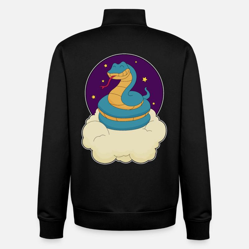 Snake Clouds - Unisex Organic Zip Sweatshirt by Stanley/Stella - black