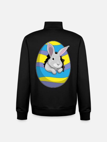 Bunny Easter Easter Egg - Unisex Organic Zip Sweatshirt by Stanley/Stella - black
