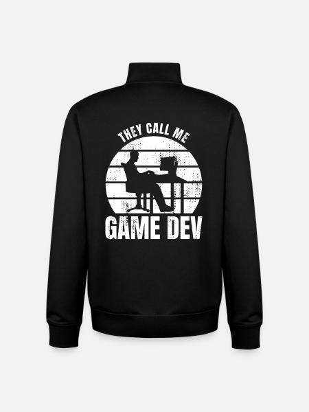 They Call Me Game Dev - Unisex Organic Zip Sweatshirt by Stanley/Stella - black