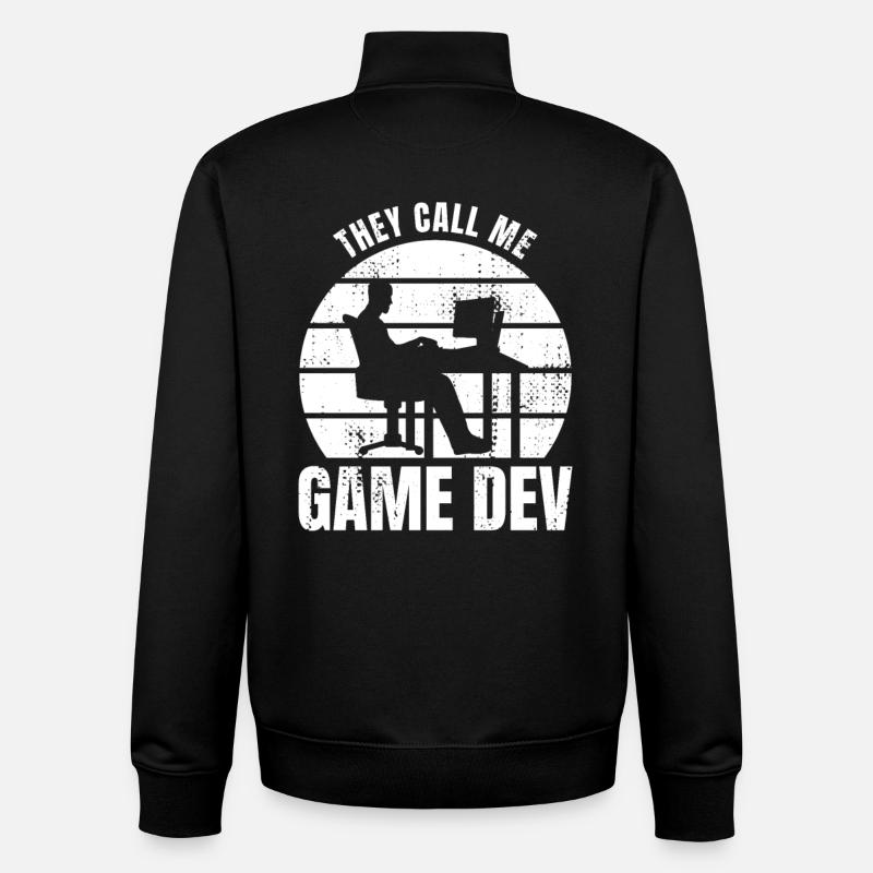 Ils m’appellent Game Dev - Sweat zippé unisexe en coton bio Stanley/Stella - noir