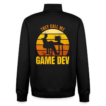 Video Games Developer - Unisex Organic Zip Sweatshirt by Stanley/Stella - black - Back - AI Model Male 185 light (185cm)