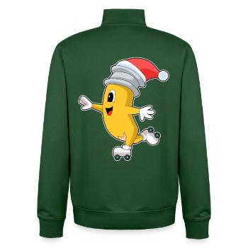 Bleistift Weihnachten Rollschuhe - Unisex Organic Zip Sweatshirt von Stanley/Stella - Flaschengrün - Hinten - AI Model Male 185 dark (185cm)