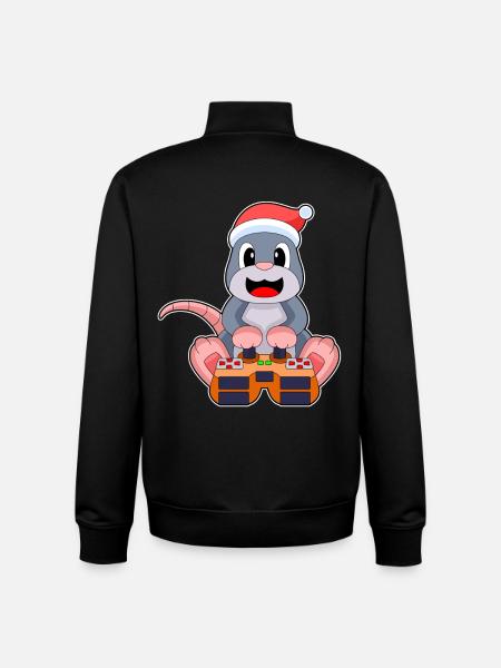 Mole Christmas Gamer - Unisex Organic Zip Sweatshirt by Stanley/Stella - black
