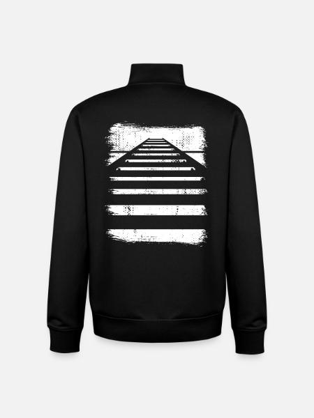 Railroad Track - Unisex Organic Zip Sweatshirt by Stanley/Stella - black