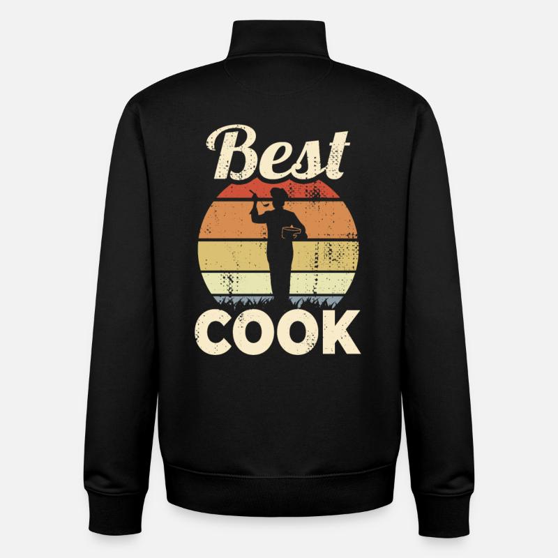 Cooking lover - Unisex Organic Zip Sweatshirt by Stanley/Stella - black