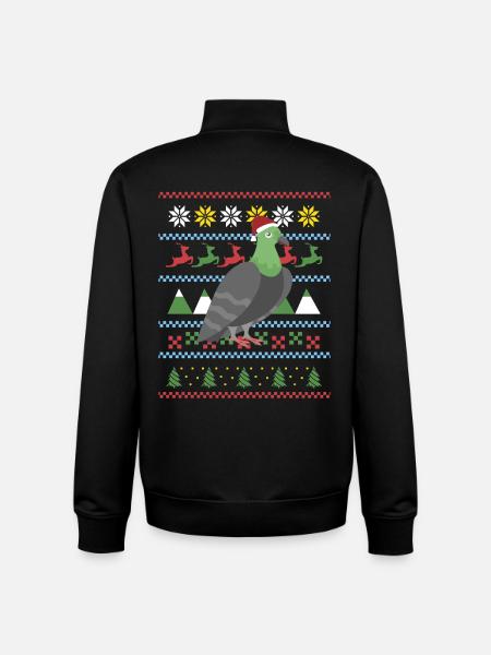Colombe de Noël laide - Sweat zippé unisexe en coton bio Stanley/Stella - noir