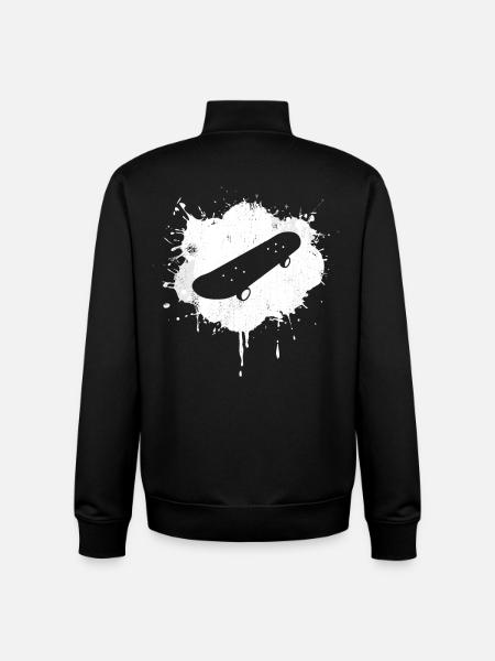 Skateboard Sketch - Unisex Organic Zip Sweatshirt by Stanley/Stella - black
