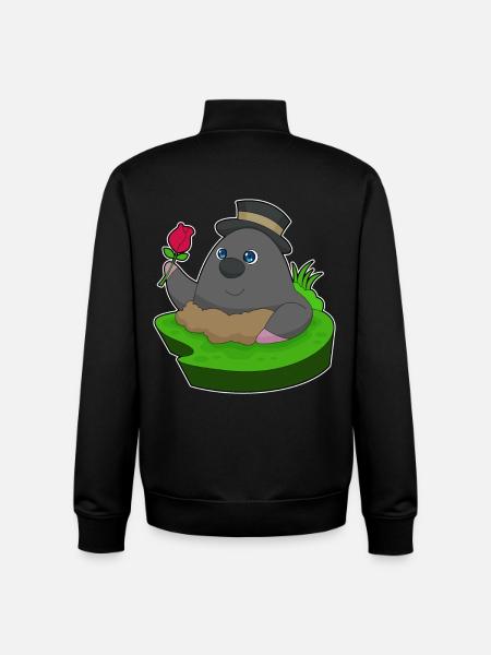 Mole Rose - Unisex Organic Zip Sweatshirt by Stanley/Stella - black