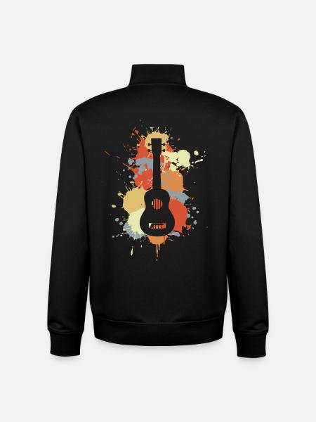 Ukulele Musik Retro - Unisex Organic Zip Sweatshirt von Stanley/Stella - Schwarz