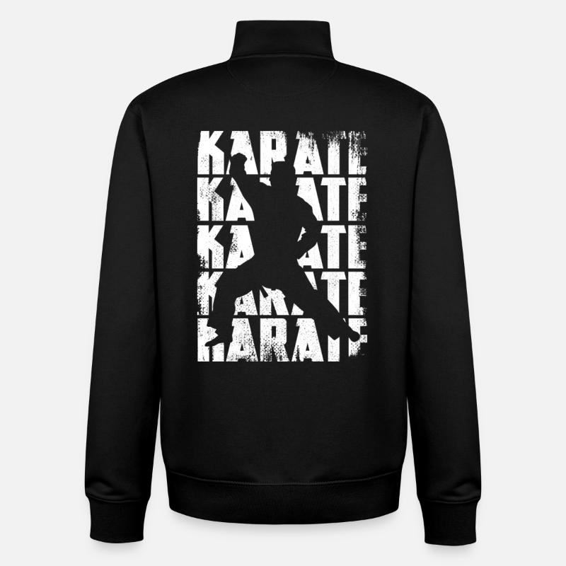 Lustiges Karate - Unisex Organic Zip Sweatshirt von Stanley/Stella - Schwarz