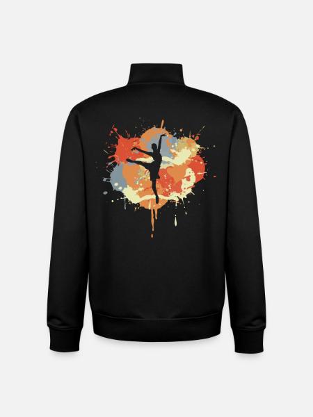 Ballet Dancer Drawing - Unisex Organic Zip Sweatshirt by Stanley/Stella - black