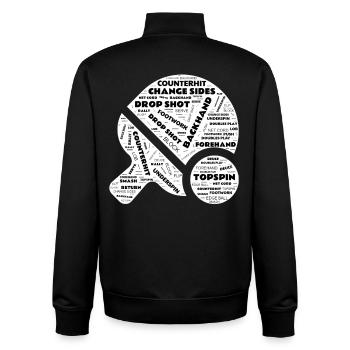 Tischtennis Tischtennisspieler Ping Pong Männer - Unisex Organic Zip Sweatshirt von Stanley/Stella - Schwarz - Hinten - AI Model Male 185 light (185cm)