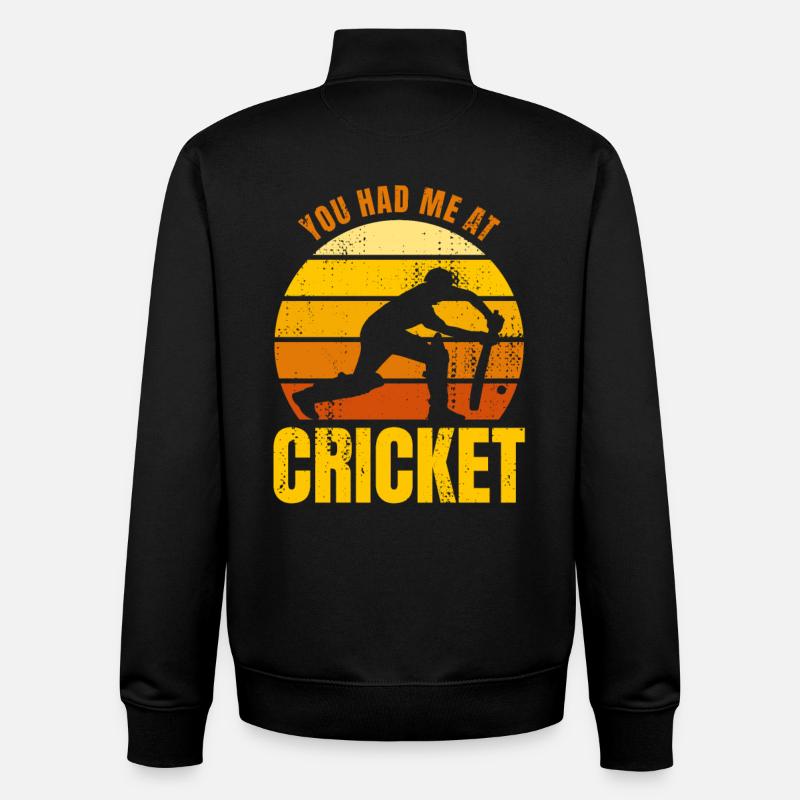 Tu m’as eu au cricket - Sweat zippé unisexe en coton bio Stanley/Stella - noir