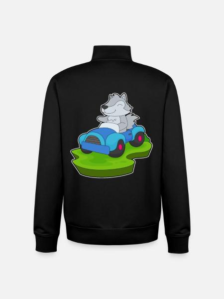 Wolf Car - Unisex Organic Zip Sweatshirt by Stanley/Stella - black