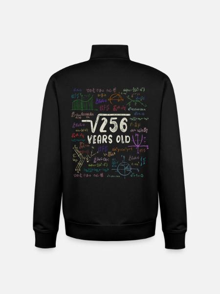 Root of 256 = 16th Birthday - Gift - Unisex Organic Zip Sweatshirt by Stanley/Stella - black