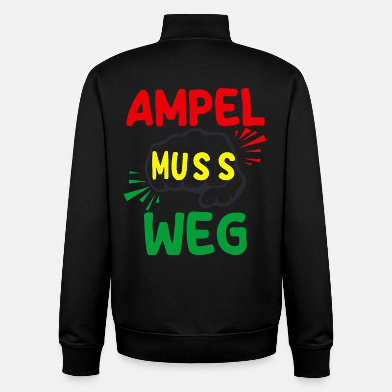 Ampel muss weg - Unisex Organic Zip Sweatshirt von Stanley/Stella - Schwarz