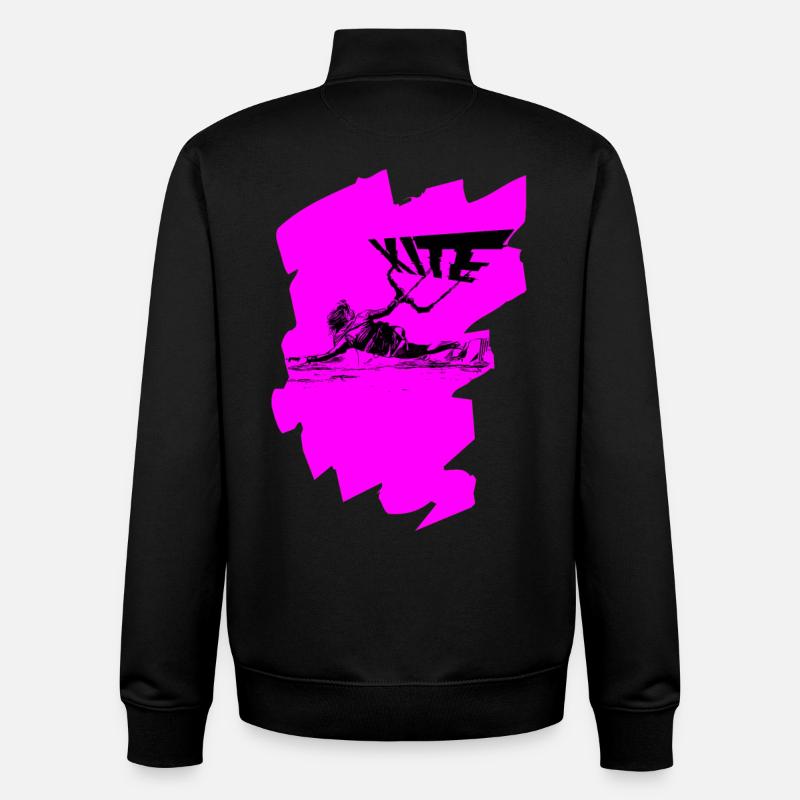 Pink Kite - Unisex Organic Zip Sweatshirt von Stanley/Stella - Schwarz