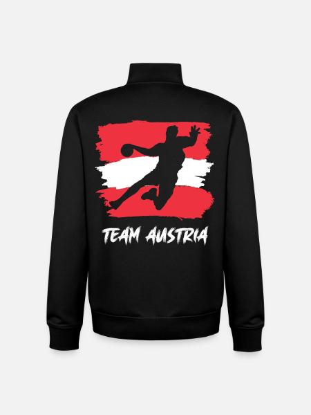 Handball Team Austria - Unisex Organic Zip Sweatshirt by Stanley/Stella - black
