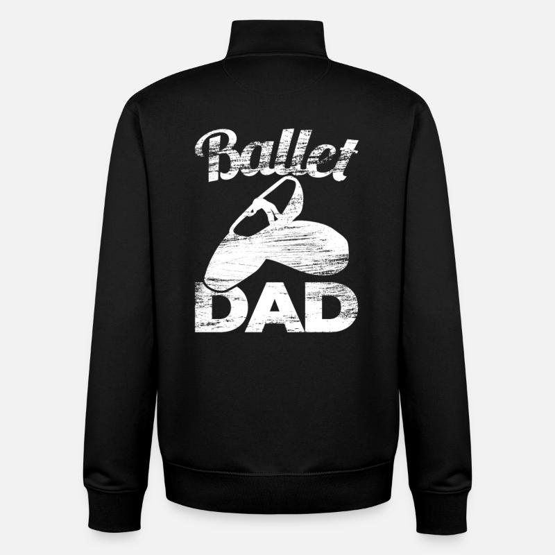 Père de ballet - Sweat zippé unisexe en coton bio Stanley/Stella - noir
