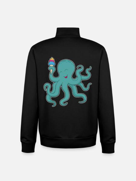 Krake Waffeleis - Unisex Organic Zip Sweatshirt von Stanley/Stella - Schwarz