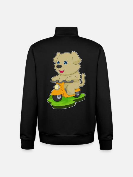Dog scooter - Unisex Organic Zip Sweatshirt by Stanley/Stella - black