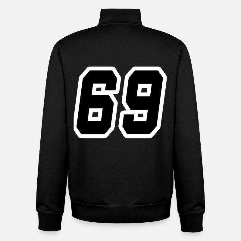 Nummer neunundsechzig 69 - Unisex Organic Zip Sweatshirt von Stanley/Stella - Schwarz