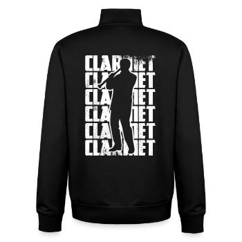 Lustiger Klarinettist - Unisex Organic Zip Sweatshirt von Stanley/Stella - Schwarz - Hinten - AI Model Male 185 light (185cm)