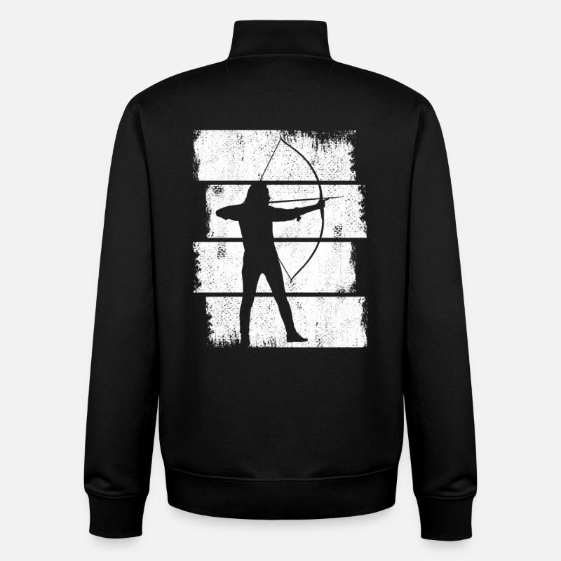 Archer - Sweat zippé unisexe en coton bio Stanley/Stella - noir