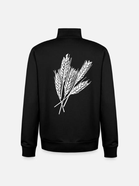 5 wheat ears - Unisex Organic Zip Sweatshirt by Stanley/Stella - black